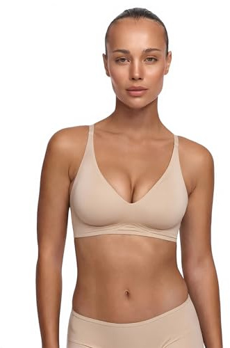 CFab Push-up BH Damen ohne Bügel, nahtlos mit herausnehmbaren Pads | Verstellbare Träger, weiches atmungsaktives Material und herausnehmbare Pads für bequemen Halt und glatte Looks