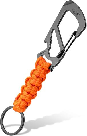 KeyUnity KC00 Paracord Schlüsselanhänger Schlüsselkette mit Karabiner Paracord Anhänger, Geflochtene Lanyard Ring-Haken-Clip Schlüsselanhänger für Autoschlüssel,Wasserkocher und Outdoor