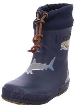 Bisgaard Unisex Kinder Thermo Rain Boot, Deep Blue Shark, 27 EU