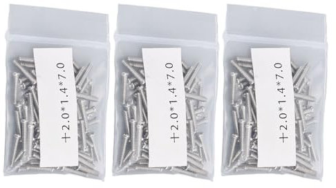 Eyeglasses Hinge Screws Metal Repairing Tools Easy to Install Glasses Repair Hinge Screws for Eyeglasses (Size 0.08 X 0.06 X 0.28in)