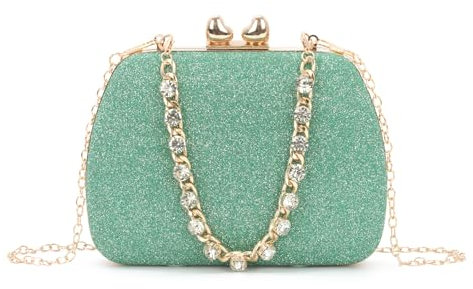 Syrads Donne Sera Pochette Da Sposa Frizione Da Sposa Da Sposa Da Ballo Borse A Tracolla Da Sposa Frizione Da Sposa Da Ballo Borse A Tracolla,Verde