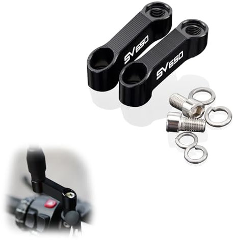 BXNLY Motorrad Spiegeladapter Für Suzuki SV650 SV650S SV650X SV 650 S/X Motorrad Einstellbare Spiegel Riser Verlängerung Halterung