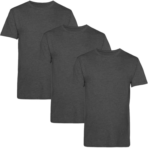 Men’s T-Shirts Multipack | Cotton 3 Pack T-Shirts | Gym Tops for Him | Crew Neck Short Sleeve | Work and Casual Wear in Multi-Colour | Plain, Comfortable and Durable