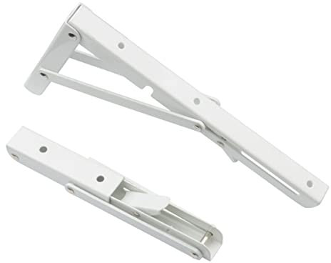 Artibetter Dreieckige Regalhalterung Aus Kaltgewalztem Stahl 10 Zoll Klappbar Weiß Für Wand Und Tischregale Mit Hoher Tragkraft Und Rostschutz