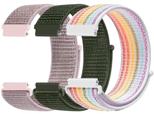 ANDOFUZH Nylon Uhrenarmbänder,Schnellverschluss Ersatz Sport Loop Uhrenarmband Armband Verstellbare Aatmungsaktive Gewebte Sportbänder Ersatzarmband für Damen Herren