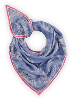 CODELLO Tuch mit Dschungel-Druck Farbe blau oder pink (blau)