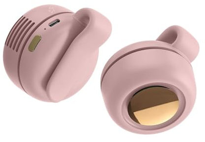 Générique Portable Silent Mini Bladeless Fan Clip On, Clip On Fan for Shirt, Suitable for Outdoor & Travel & Office, 3 Speeds Hands-Free Neck Fan for Gift (PINK)