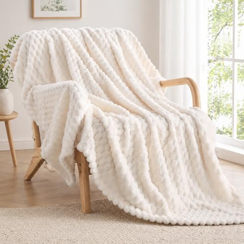 Vielit Kuscheldecke Flauschig 130x150 cm – Ultraweiche Fleecedecke für Couch & Sofa, Warme Wohn- & Kuscheldecke, Leichte Sofadecke, Gemütliche Couchdecke, Atmungsaktiv & Pflegeleicht Decke Beige