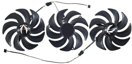 DC12V 0.5A 4-Pin Graphics Card Fan, Compatible For ZOTAC ， Compatible For Gaming ，GeForce ，RTX 4070 Ti 4080 4090 AMP Extreme(3pcs set)