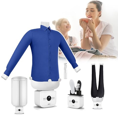 Automatic Ironing Machine - Quick Dry Cleaning in 8 Minutes, Time & Temperature Adjustable, Built-In Aromatherapy Tank for All Fabric Types