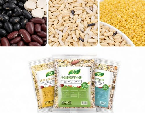 Nahrhaftes Mischkornbrei-Paket, 75 G X 30 Beutel, Easy Cook 8-Treasure-Müslibrei-Set Mit Reis, Mehrkornmischung