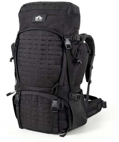 Night Cat Taktischer Rucksack 70L Robust: Reißverschluss Hält 5000+ Öffn | 600D Oxfordgewebe 10000 Abriebzyklen - Verstärkte Nähte Reißfest - Großraum für 7 Tage für Outdoor Enthusiasten Trekking