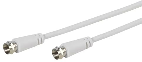 Vivanco SAT Anschlusskabel F-Stecker <-> F-Stecker, doppelt geschirmt, 10m, weiß
