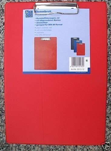 ALCO 5513-12 Klemmbrett Schreibplatte A4 Preishit rot
