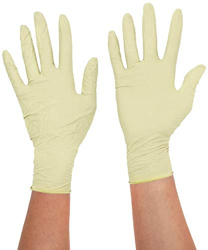 100 Disposable Non Sterile Latex Gloves Powdered M