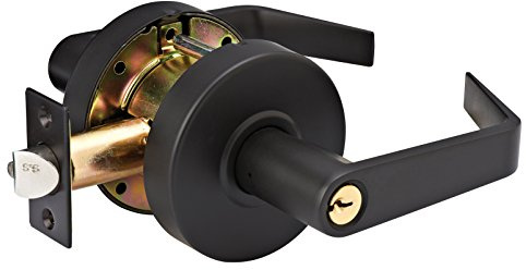 Master Lock SLCHSR10B Heavy Duty Lever Style, Grade 2 Commercial Storeroom Door Lock with Bump Stop, Oil Rubbed Bronze Finish