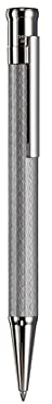 Otto Hutt design 04 Füllfederhalter 001-61865 – Füller aus 925er Sterling Silber mit Princess Cut-Guilloche und glänzender Oberfläche in der Farbe Silber – Mit Großraummine M, blau
