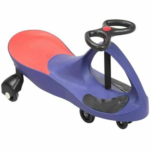SWING CAR Ride ON Swivel Scooter Childrens Toy Kids Wiggle GYRO Twist & GO Xmas Gift (Blue)