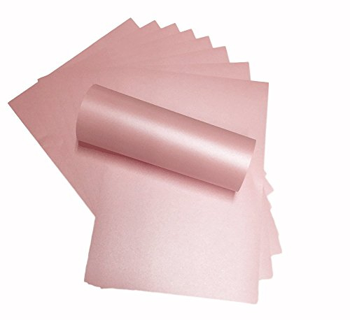 Syntego Blütenblätter Rose Perlglanz-Schimmer, Doppelseitiger A4-Dekorationskarton, 290 g/m² (10) (Rose)
