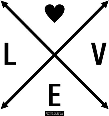 CLICKANDPRINT Aufkleber » Love Pfeile, 320x79,2cm, Schwarz • Wandtattoo/Wandaufkleber/Wandsticker/Wanddeko/Vinyl