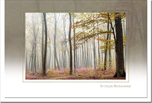 metALUm Trauerkarte ABSCHIED | Wald im Nebel 3300030
