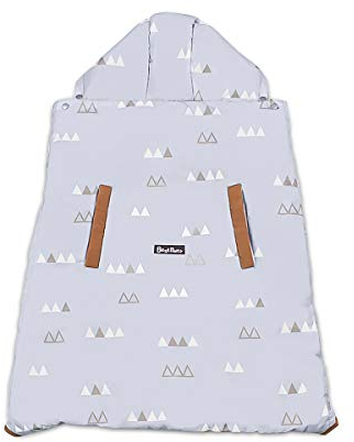 SONARIN Universel Housse Toutes Saisons pour porte-bébé,Housse de Protection, doublure détachable,Coupe vent,Imperméable,Housse d'hiver(Gris Clair)