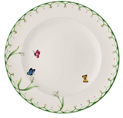 Villeroy & Boch – Colourful Spring Speiseteller Bunt 27 Cm, Spülmaschinenfest, Mikrowellensicher, Teller, Osterteller Schmetterlinge, Essteller, Geschirr Ostern Keramik, Premium Porzellan