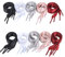 JNCH 10 Pares Cordones de Seda Cordones Cinta de Raso Cordones de Satén 2cm de Ancho Cordones Planos de Zapatos de Colores para Zapatillas de Deporte Zapatos de Lona (5 colores, 90cm + 130cm)