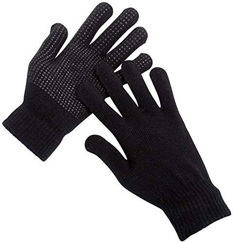 Raintopia Winter Gloves – 3 Pairs Thermal Stretch Gloves for Men & Kids | Warm Outdoor Cycling, Motorbike, Work & Sports Gloves (Gripper glovers, 3)