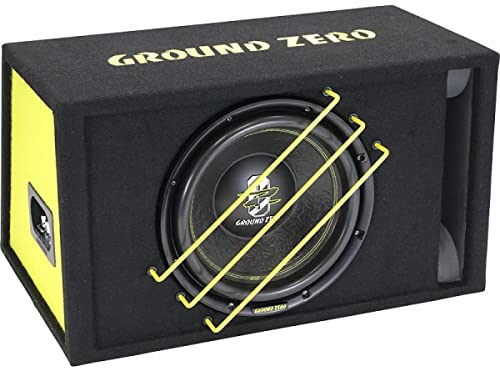 Ground Zero GZRB30SPL - 30cm SPL Subwoofer im Gehäuse - Gehäusesubwoofer, Passives Bassreflexgehäuse, Front Bassreflex-Tunnel, Holzgehäuse, 1350 Watt RMS Belastbarkeit, 2x2 Ohm