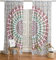 Popular Handicrafts Vorhang, indischer Hippie-Stil, Bohemian-Stil, Pfauen-Mandala, Weiß, Mehrfarbig