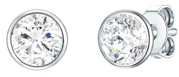 Eastside Damen Ohrstecker Edelstahl silber Zirkonia weiß Edelstahlohrstecker