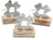 Logbuch-Verlag 3 Kleeblatt Glücksbringer Ostern Glücksklee vierblättrig Silber Metall Geschenk Hochzeit Geburtstag 13 cm Deko