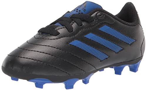 adidas Goletto VIII Firm Ground Soccer Shoe, Core Black/Royal Blue/Core Black, 4.5 US Unisex Big Kid