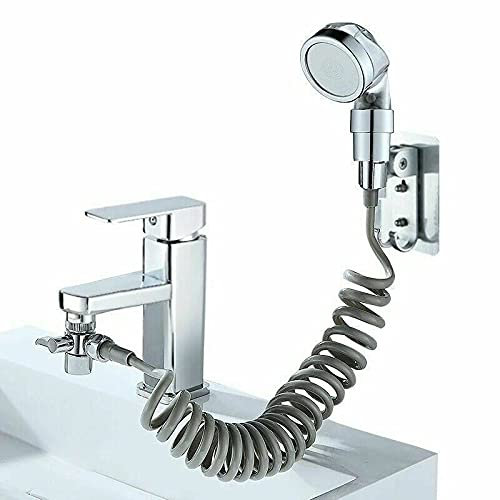 Deals - Douche à main portable pour lavabo, tube avec pierres anti-calcaire