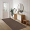 Fashion4Home Teppich Wohnzimmer – Einfarbig, Uni Teppich fürs Kinderzimmer, Schlafzimmer, Arbeitszimmer, Büro, Flur und Küche - Kurzflor, Braun-Taupe, Größe: 80x250 cm