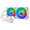 Thermaltake TH240 ARGB Motherboard Sync Snow Edition Intel LGA1700 Ready/AMD Sistema de refrigeración líquida todo en uno 240 mm radiador de alta eficiencia CPU enfriador CL-W301-PL12SW-B, blanco