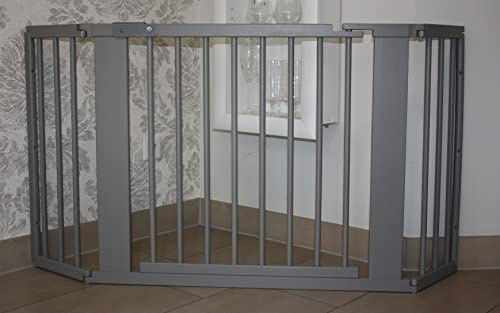 Schutzgitter Absperrgitter Türgitter Treppenschutzgitter 117 bis 363 cm grau (141cm)