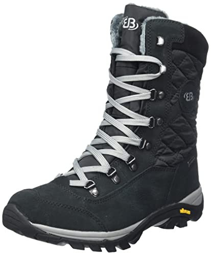 Brütting Damen Fenella Schneestiefel, schwarz/grau, 38 EU