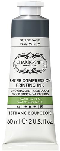 Lefranc Bourgeois Pintura de cobre 301505, lavable al agua, con excelente resistencia a la luz, vegano, 100% sin disolventes, tubo de 60 ml, color gris paynes