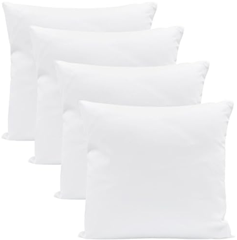 Amazinggirl Relleno cojin 60x60 cm Pack 4 - Almohada para Dormir de Cama y Sofa o Cojines Acolchada de Microfibra Suave de fácil Cuidado para Adultos y niños Almohadas 60 x 60 Certificado Oeko Tex