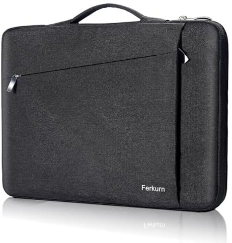 Ferkurn Laptop Sleeve Case 12 Inch Compatible with 12.3 Surface Pro 9/8/X/7+/7/6/5/4/3/2/1, 12.4 Inch Surface Laptop Go, MacBook Air 11, MacBook 12, Waterproof Slim Tablet Cover with Handle,Black