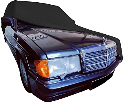 AUTOABDECKUNG SCHWARZ PASSEND FÜR Mercedes-Benz 190 (W201) GANZGARAGE INNEN SCHUTZHÜLLE ABDECKPLANE SCHUTZDECKE Cover