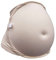 BIMEI Ceinture sans couture avec ventre en éponge pour une utilisation facile - Faux ventre de grossesse - Accessoires de série télévisée - Accessoire de déguisement - Beige - Taille M pour 5 à 8 mois