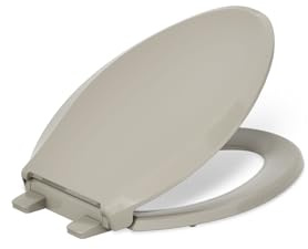 KOHLER 4636-RL-G9 Cachet READYLATCH Quiet Close Elongated Toilet SEAT, Sandbar
