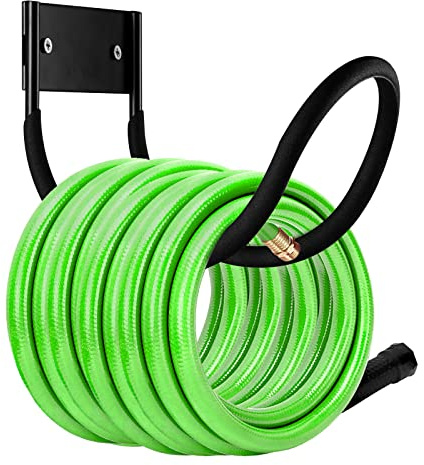 Sageme Hose Hanger, Heavy Duty Metal Hose Holder Wall Mount, Hook for Garden Hose/Expandable Hose/Hose Reel/Water Hose/Pocket Hose/Flexable Hose/Magic Hose (Hose Holder 125 Ft)