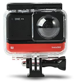 Dual Lens Panoramic Waterproof Shell for Insta360 ONE RS 360° Lens Edition, Underwater Diving Protective Housing 30M/98FT with Mounting Bracket Accessories