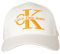 Calvin Klein Cappello Baseball CK Jeans con Visiera Parte Posteriore Regolabile Articolo ZM0ZM019737 CK Issue cap, 0H7 Bright White, Taglia Unica