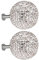 RANRAO 2Pcs for CRYSTAL Drawer Knobs Rhinestone Bling Cabinet Knob, Glitter Rhinestone Ball Shape Door Handles Wardrobe Drawer Handles, White