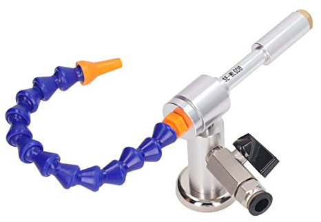 Fockety Kaltluft-Trockenkühlpistole, 6-teiliges Set 7 Bar 520 Btu Mini-Wirbelrohr-Kaltluftpistole, Flexible Hochtemperatur-Kühlsprühmaschine aus Aluminiumlegierung für CNC-Drehmaschine
